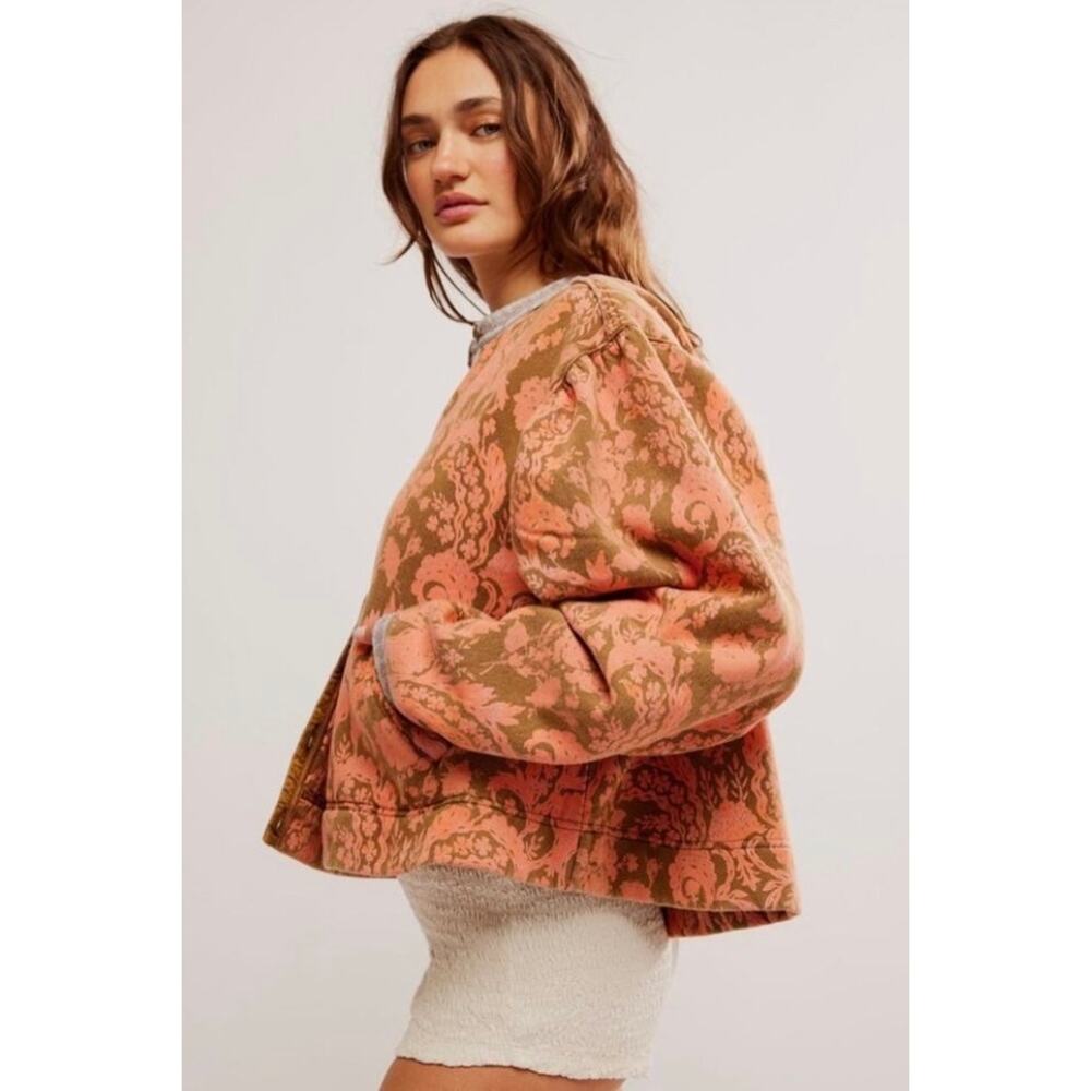 NEW Free People Drifter Button Up Sweater in Earth Combo SZ L